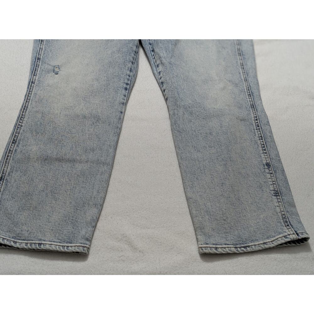Old Navy Overalls Women's Straight Light Wash Distressed Jean Erin Size 18 NWT - Picture 7 of 12